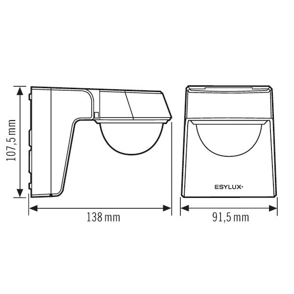 Bewegungsmelder AP 0-230° Defensor IP55 220-240V anth Fernbedienbar 2300W