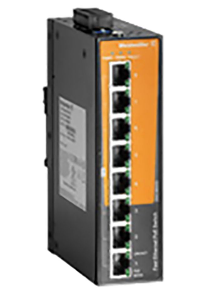 Switch Hutschiene 802.3 at (PoE+) 4x10/100Mbps 2x100Mbps/SC