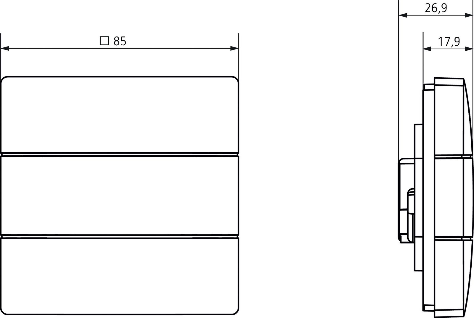 Bedienelement KNX KNX AP Kst ws AP m.Display 4Bet