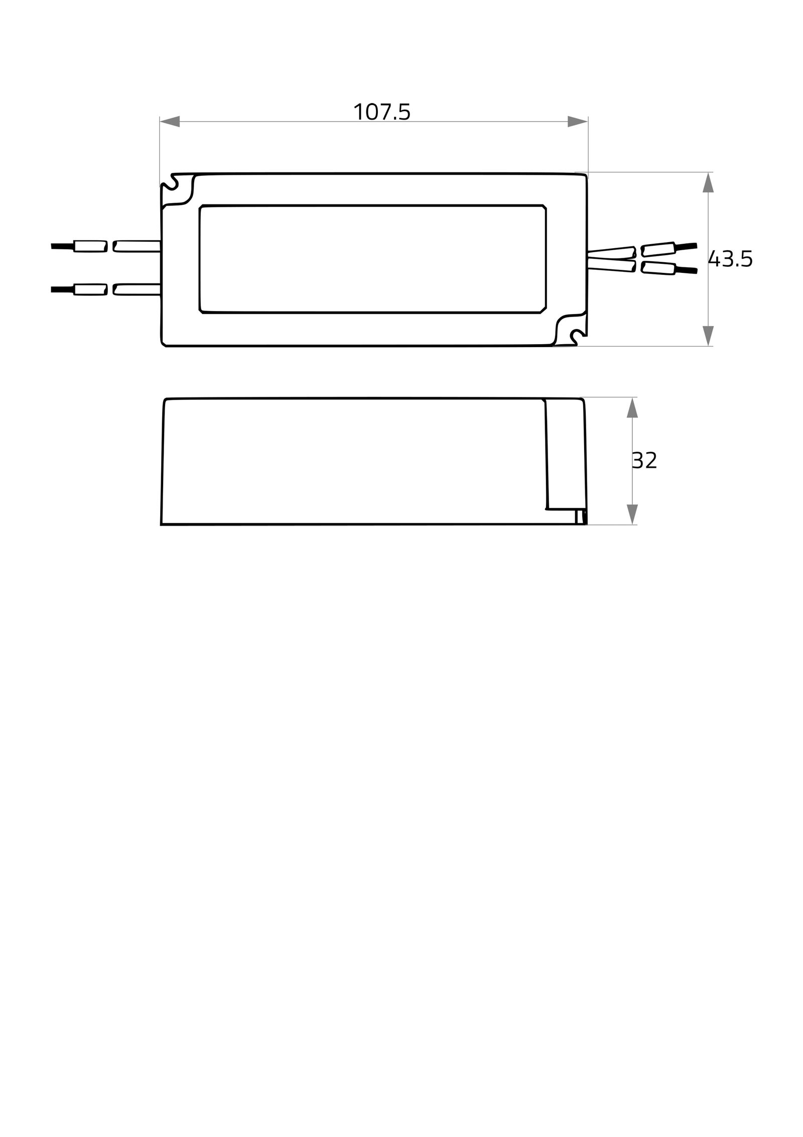 LED-Trafo 40,8W 1700mA 24V IP65 dim stat Dimmung Phasenanschnitt Kstgeh