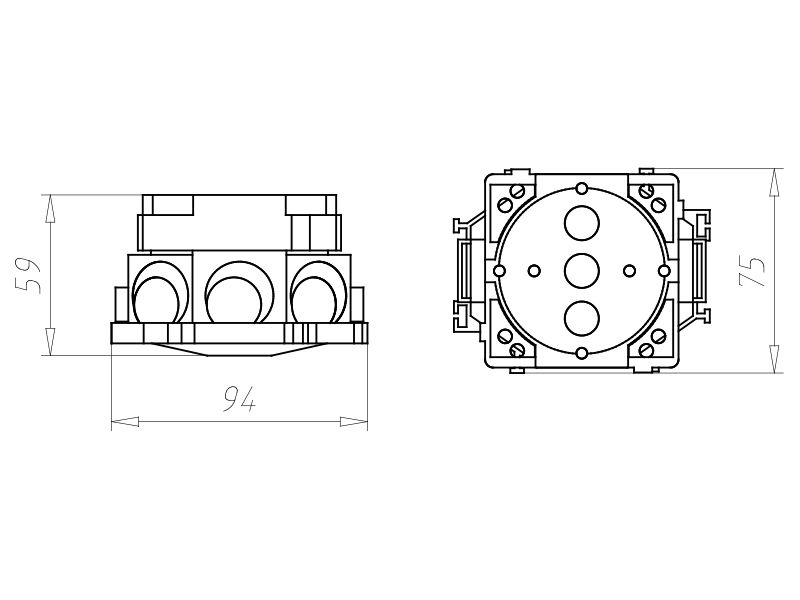 Gerätedose UP Kst IP3X