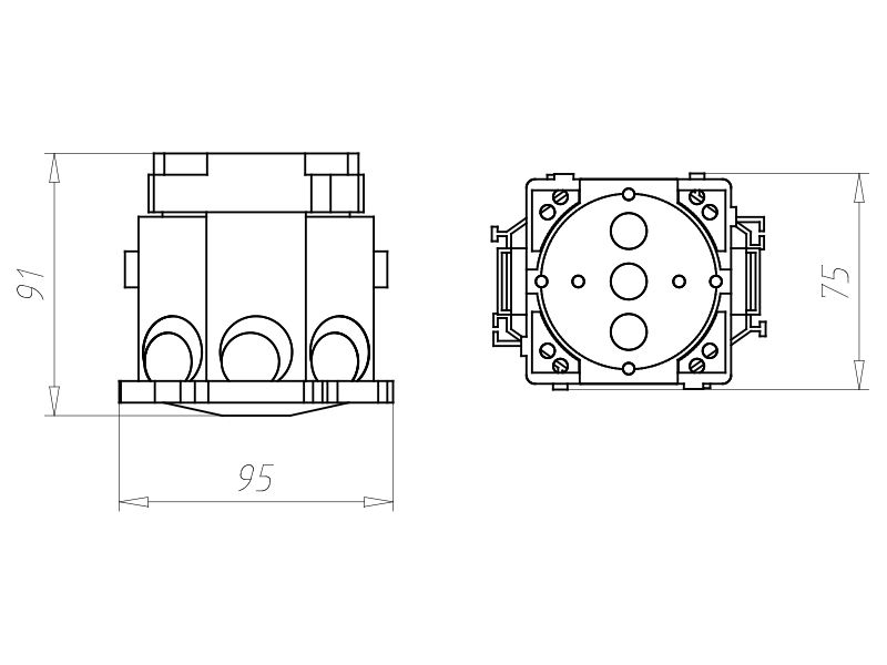 Verbindungsdose Beton Kst IP3X Ger/VerbDose/kast