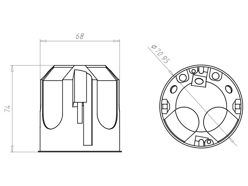 DNTdose luftd O-range ECON Data Kst rnd Daten-/Netzwerktechnikdose