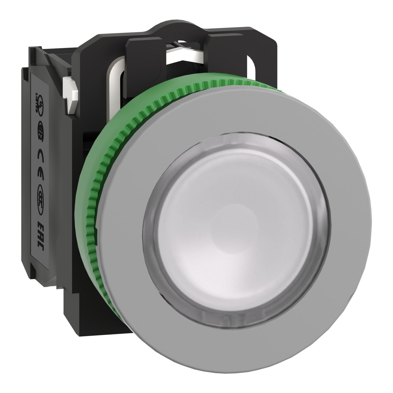 Drucktaster 1f ws rnd Ø30,5mm 1S 1Ö IP66 fl Geeignet für Beleuchtung Tastend
