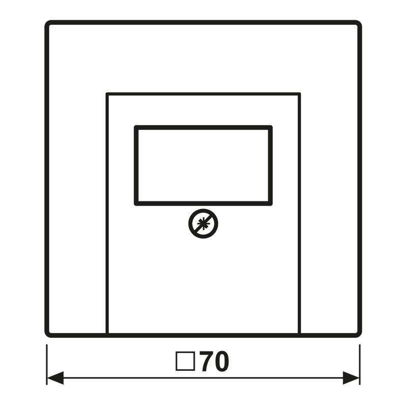 Vollplatte TAE 3f LS ws Schraubbef ohne VP