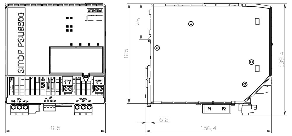 Gleichstromversorgung REG 5-24V 480W 20A 230VUC f.Reiheneinb 110-220VAC/DC IP20