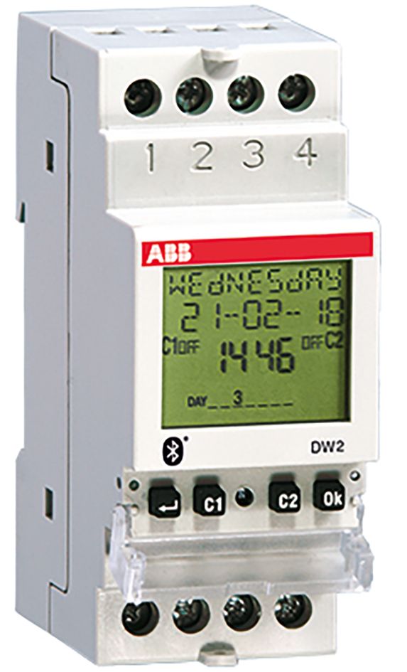Schaltuhr digi 110-230VAC 2kan 2TE BT REG 24h Prog Bluetooth 24 h Programm