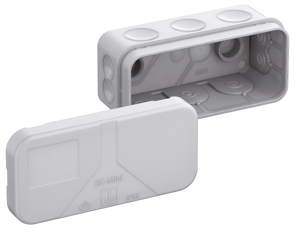 Abzweigdose IP55 2,5qmm 89x43x38mm ws Kst Wand/Decke hfr