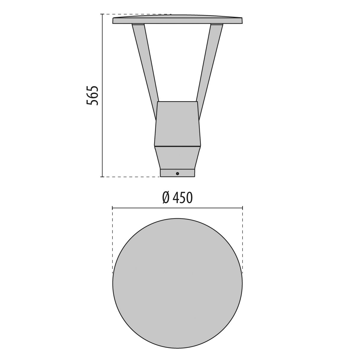 LED-Aufsatzleuchte 14W HEDO+FT 60-76mm 4000K 1697lm anth elektr.Trafo Alu Gl_tr