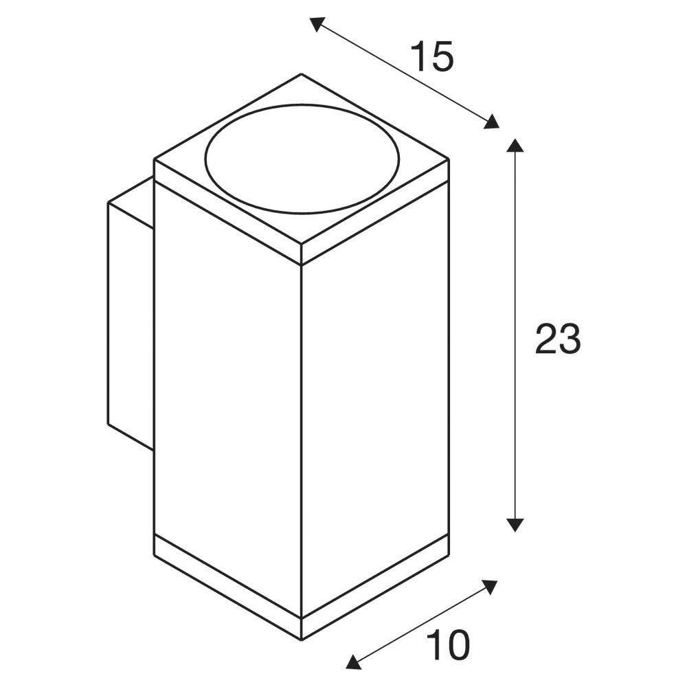 LED-Up/Down Leuchte 20W 3000-4000K anth 1900lm IP65 100x230x115mm