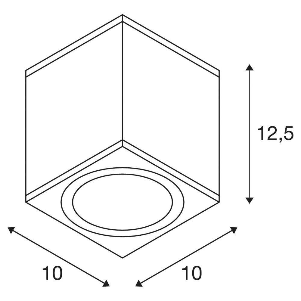 LED-Anbauleuchte 11W 3000-4000K 960lm anth IP65 100x100x125mm