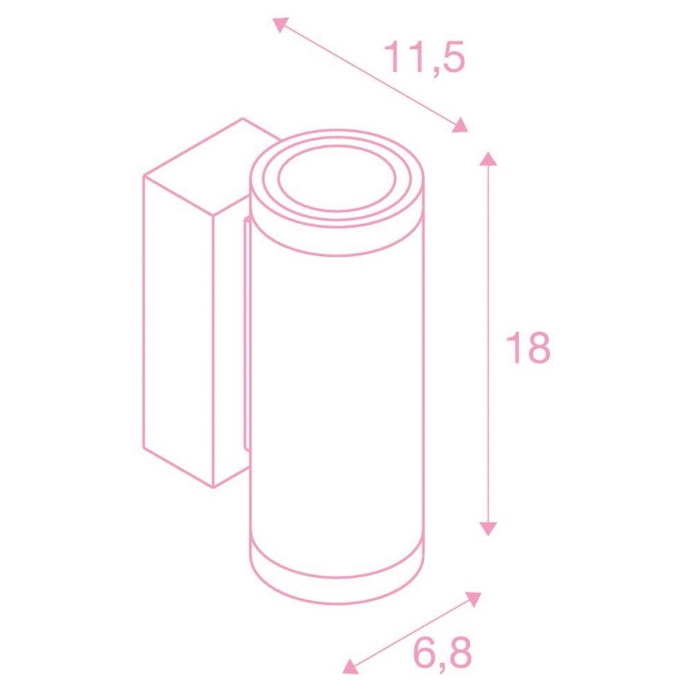LED-Up/Down Leuchte 7,8W 3000-4000K anth 700lm Konv IP65 68x180x115mm