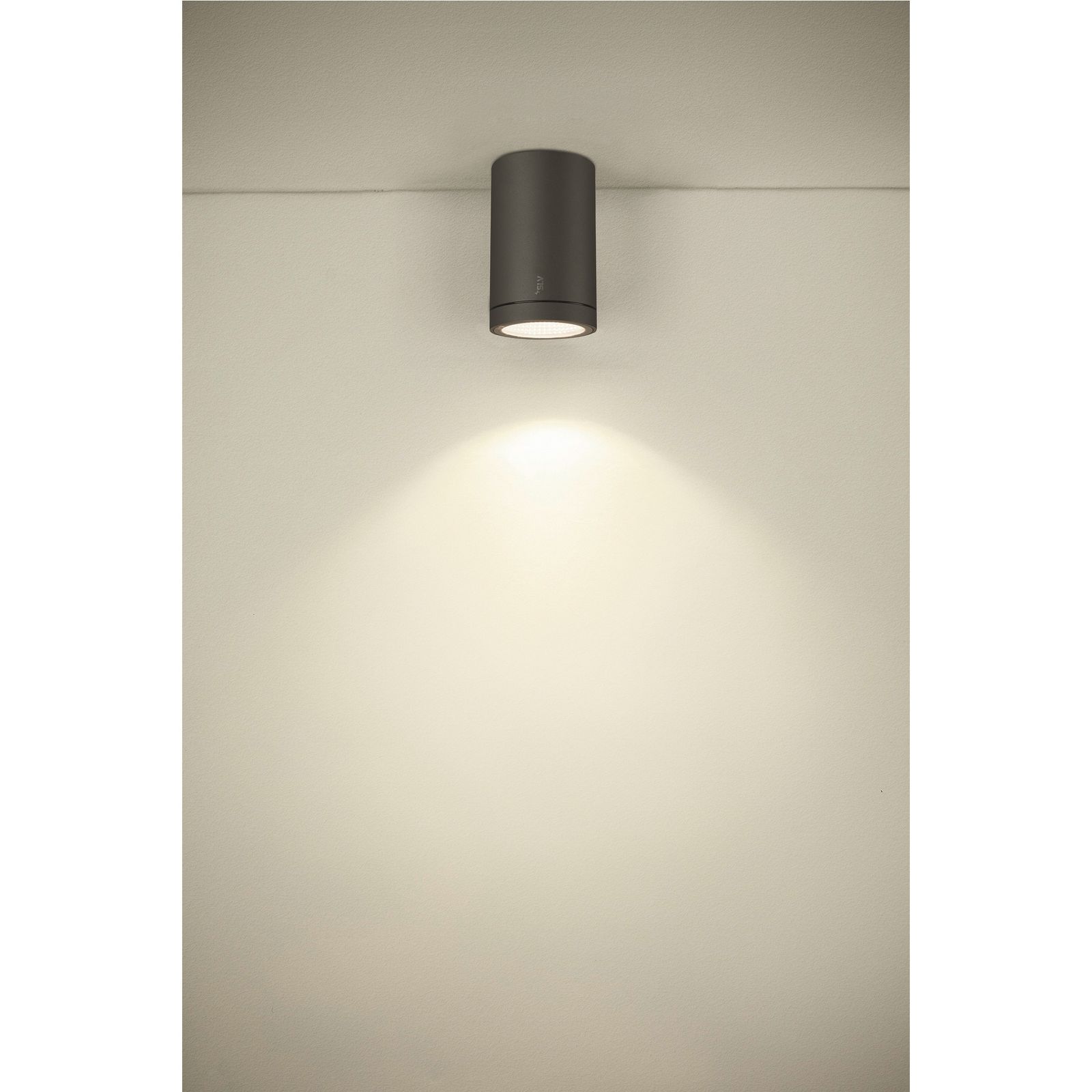 LED-Anbauleuchte 9W 3000-4000K 610lm anth Konv IP65 Ø84x125mm