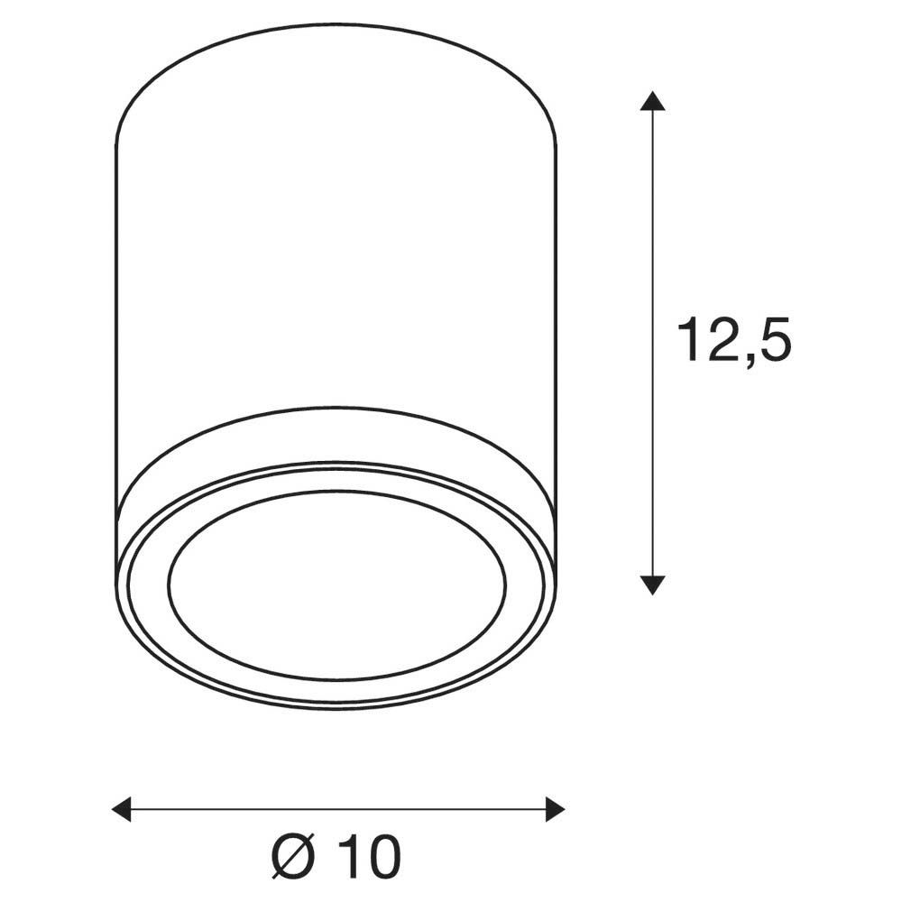 LED-Anbauleuchte 11W 3000-4000K 960lm anth IP65 Ø100x125mm
