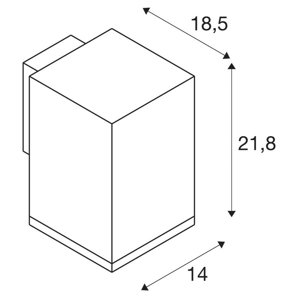 LED-Wandanbauleuchte 36W 3000-4000K anth 3700lm IP65 185x140x218mm