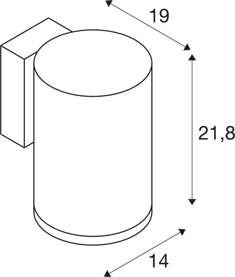 LED-Wandanbauleuchte 36W 3000-4000K anth 3700lm IP65 190x140x218mm