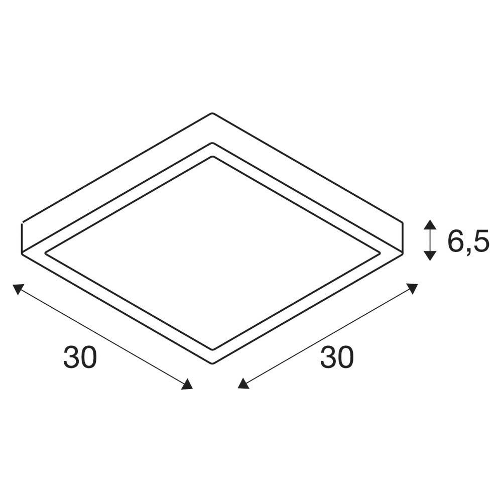 LED-Sensorleuchte 18W 3000-4000K 1300lm anth Konv IP65 BWM 300x300x65mm