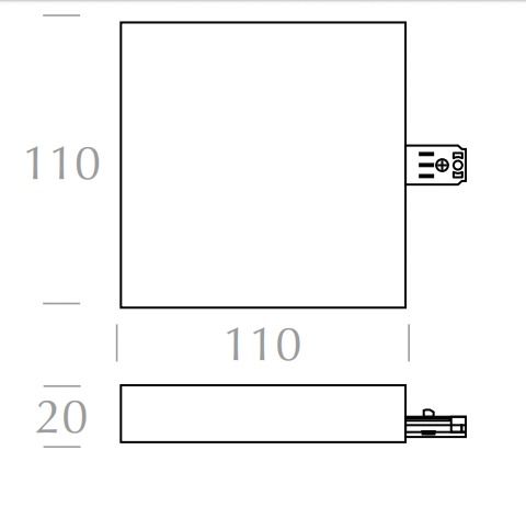 End-Einspeisung chr 2p 110mm