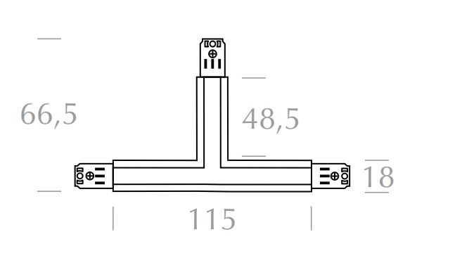Kupplung/Verbinder T sw 2p 115mm