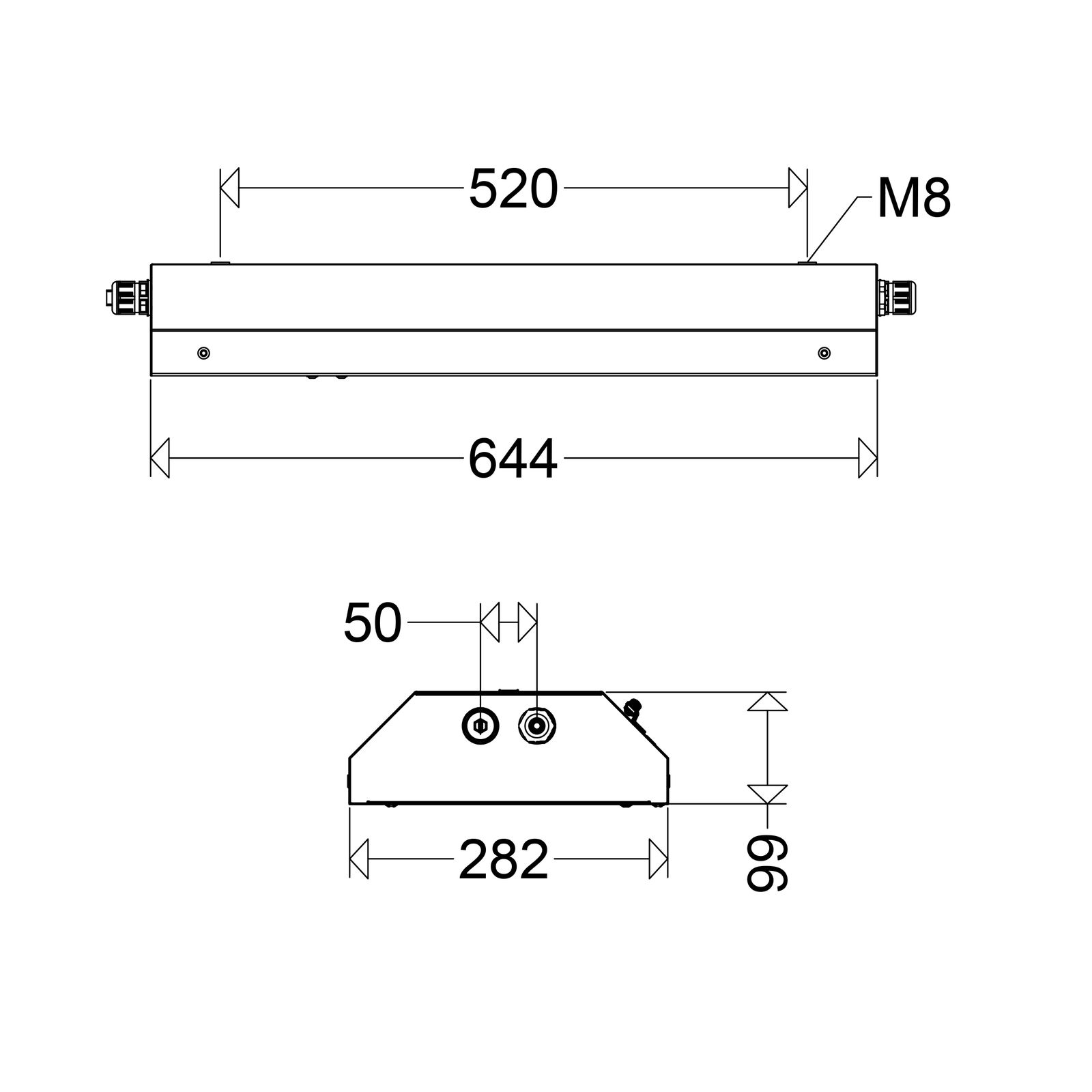 Ex-Anbauleuchte 40W ST LED 1/2 21/22 IP65 LED austauschbar 5600lm