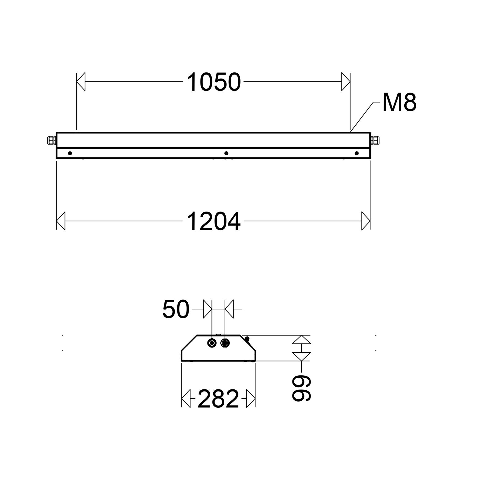 Ex-Anbauleuchte 54W ST LED 1/2 21/22 IP65 LED austauschbar 8350lm
