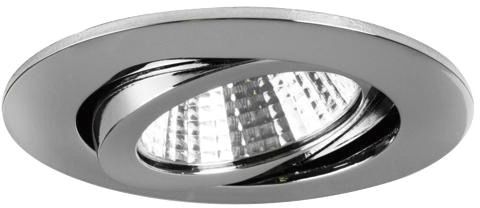 LED-Einbaustrahler 6W 3000K 630lm Konv chr glz 1LED Alu IP20 mediumstrahlend