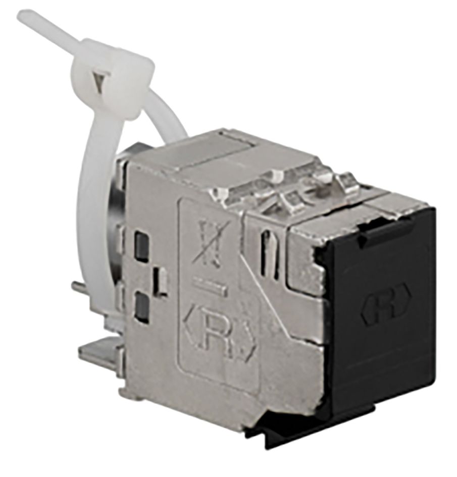 Modular-Buchse Cat6A Feldkonf Schirm rnd litz massiv f.Rundkabel