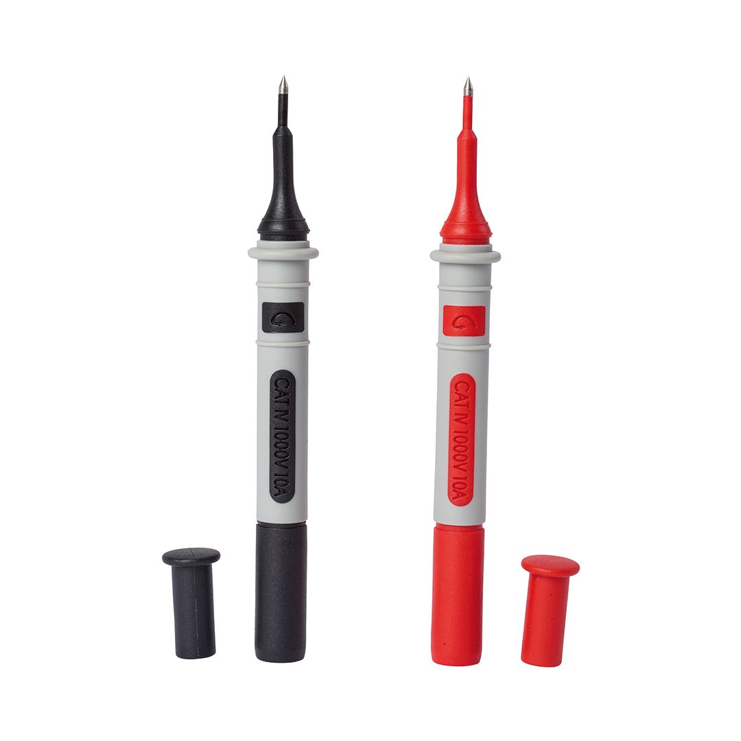 Prüfspitze sw/rt 4mm/Sich PVC 10A CAT.IV 4 mm Sicherheitsstecktechnik