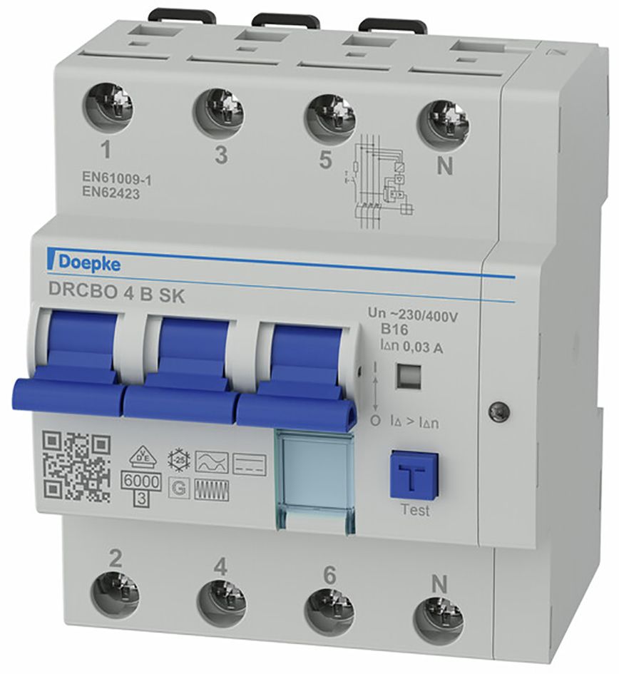FI/LS-Schutzschalter B32 4p 0,03A B 6kA 4,5TE 3p 400V