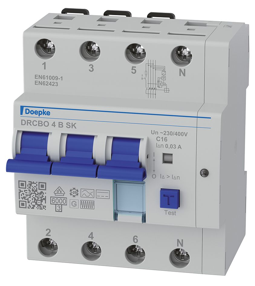 FI/LS-Schutzschalter C32 4p 0,03A B 6kA 4,5TE 3p 400V