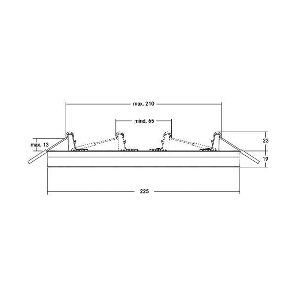 LED-Einbauleuchte MOON 18W 3000-6000K ws 1685lm Konv Dimmung Phasenabschnitt IP20