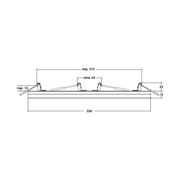 LED-Einbauleuchte MOON 24W 3000-6000K ws 2345lm Konv Dimmung Phasenabschnitt IP20