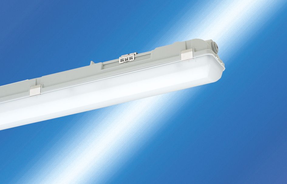 LED-Feuchtraumleuchte LUXANO2 37W 4000K 6140lm gr IP65 1477x85x88mm