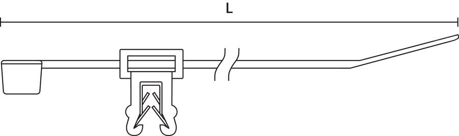 Kabelbinder L200mm sw 4,6x1,2mm PA -40-85°C Polyamid (PA) KstZunge/Nase