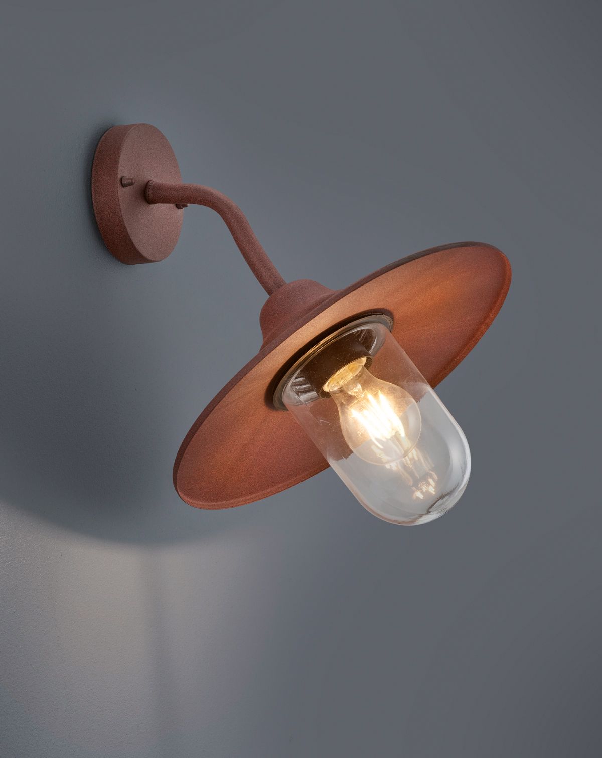 Wandanbauleuchte BRENTA 40W HV rost IP44 E27