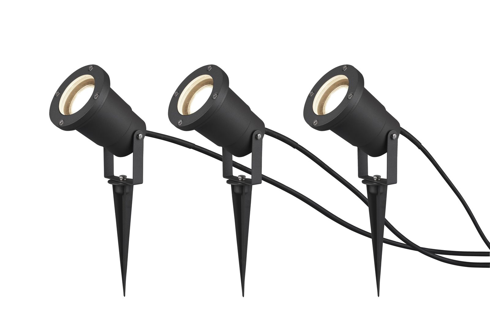 LED-Wegeleuchte 84W UBANGI IP65 anth Alu 3LEDs GU10 Gl_tr
