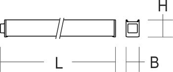 Blindabd ws LINEDO Alu L598,5mm B58mm H76mm