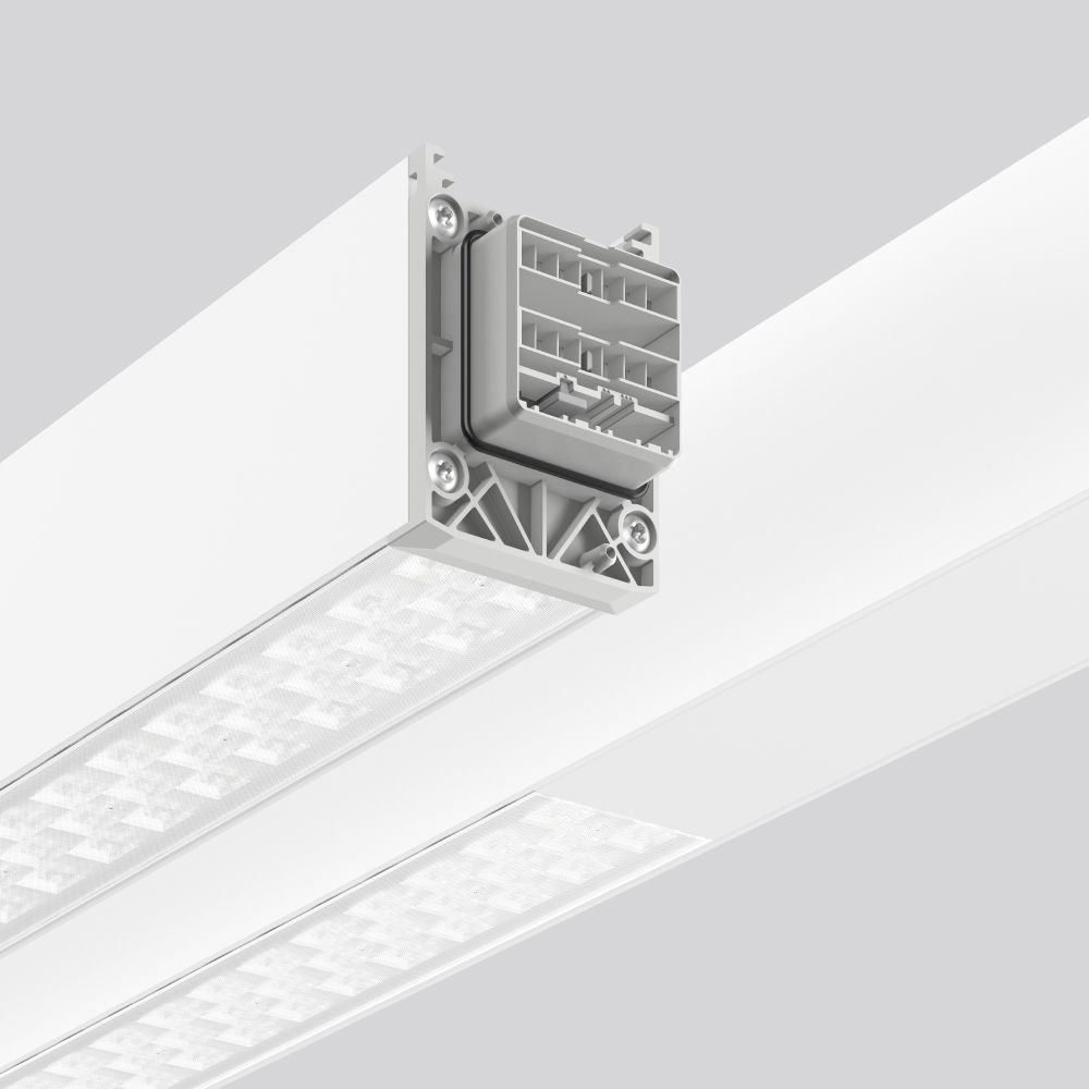 LED-Geräteträger 71W LINEDO 5000K 9700lm 2LEDs elektr.Trafo IP54 ws 58x4547x76mm