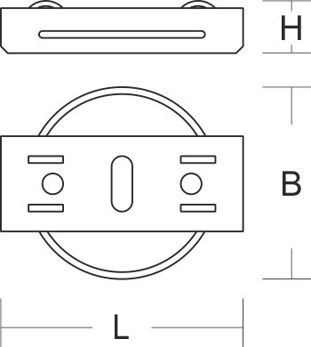 Befestigungsset LINEDO L70mm B28mm H16mm farblos ST