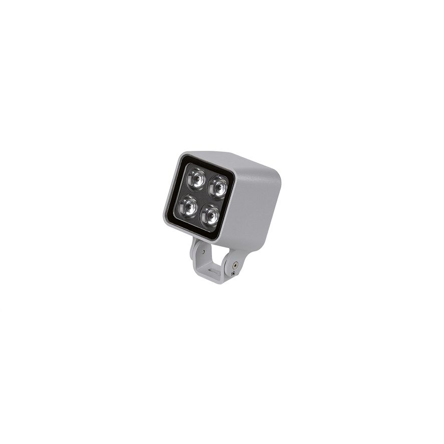 LED-Wandstrahler 4x2,5W Monoflood 1 Alu 4000K 533lm 4LEDs IP65 sw mt Direktans