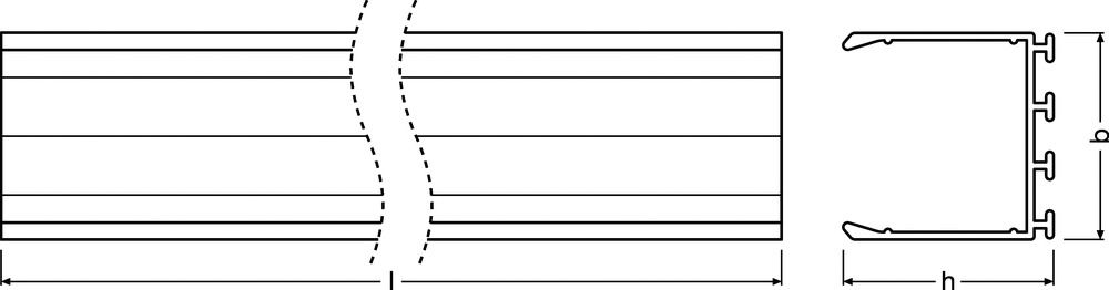 Profil gr IP00 2000x26x26mm Ersatzteil Zubehör