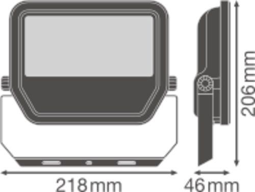 LED-Anbaustrahler 50W Floodlight 4000K 6000lm Konv 1LED Alu IP65 sw mt