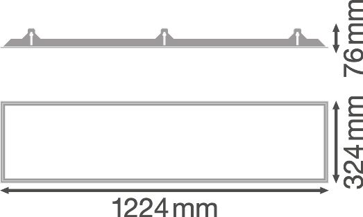 Einbaurahmen ws Alu L1231mm B331mm H76mm