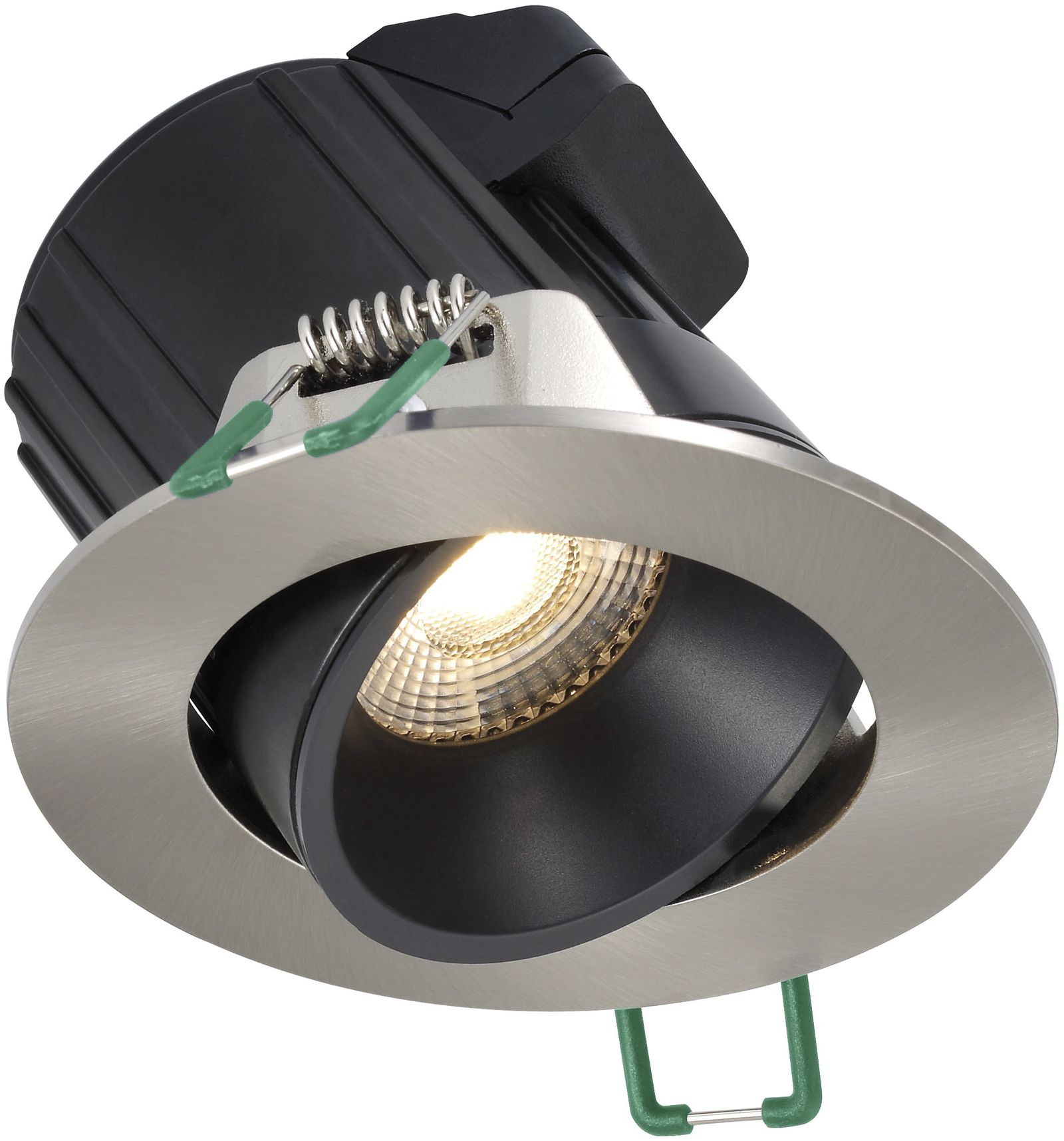 LED-Einbaustrahler 9W 3000K 840lm Konv alu 1LED IP44 gebürstet RF:hochglänzend
