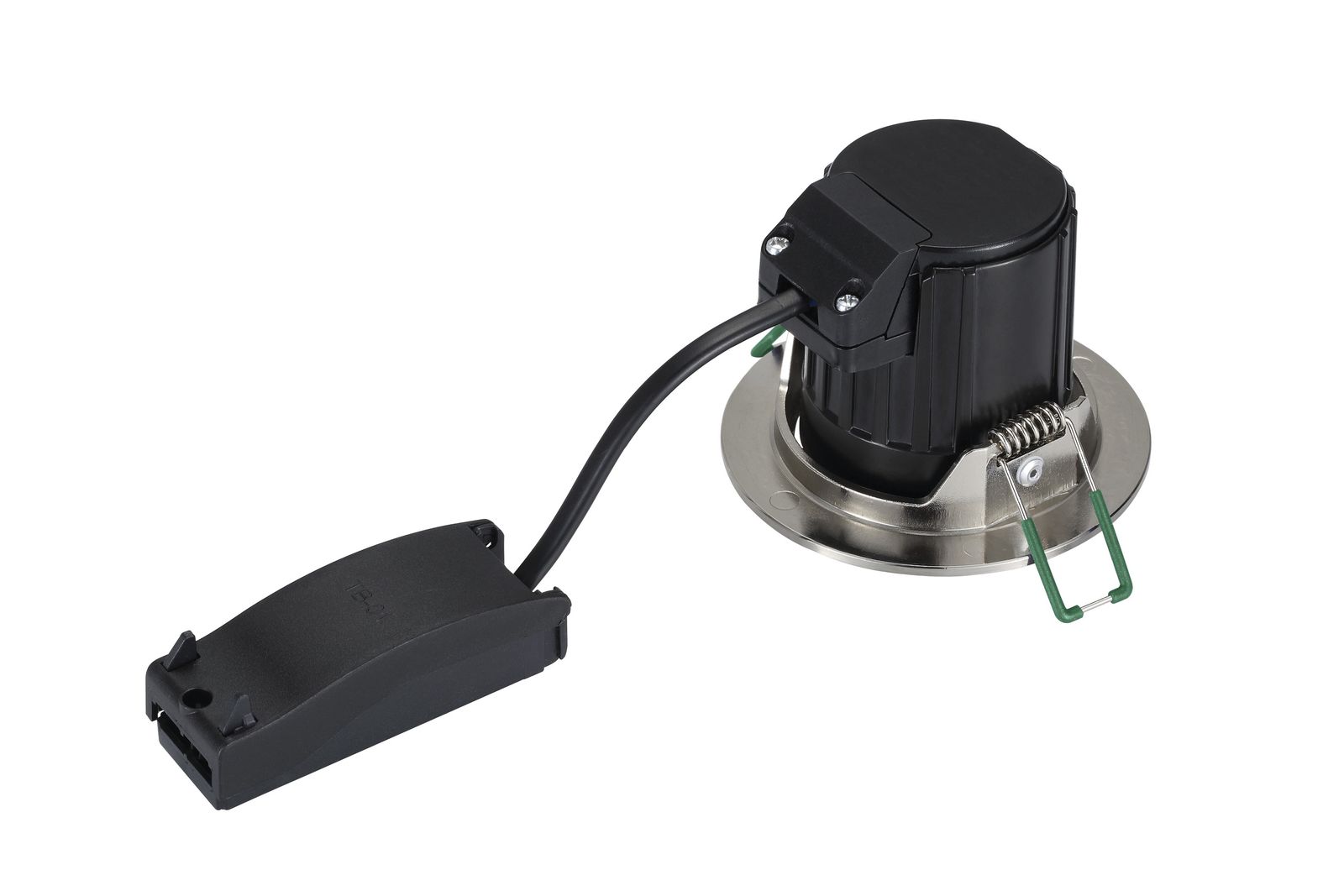 LED-Einbaustrahler 9W 3000K 840lm Konv alu 1LED IP44 gebürstet RF:hochglänzend