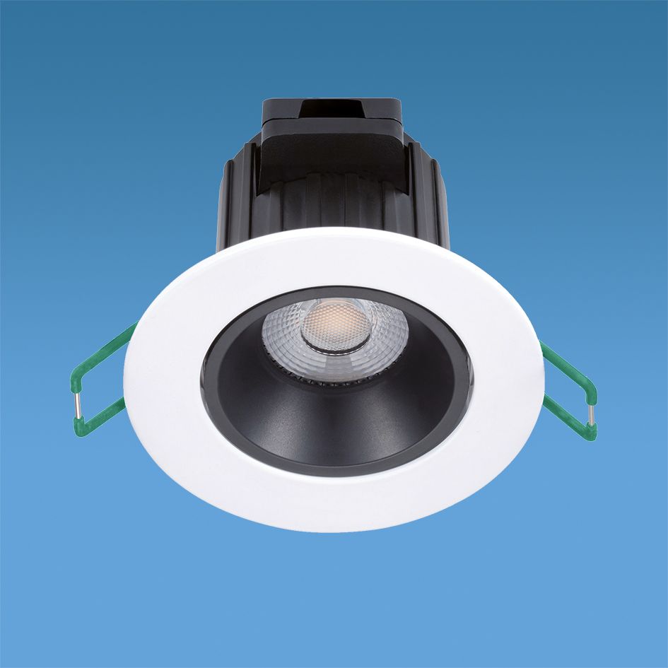 LED-Einbaustrahler 9W 3000K 840lm Konv alu 1LED IP44 gebürstet RF:hochglänzend