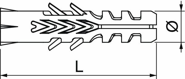 Spreizdübel Ø6x30mm Kst PA 35mm Ø3,5mm Polyamid (PA) f.SKT-Schr
