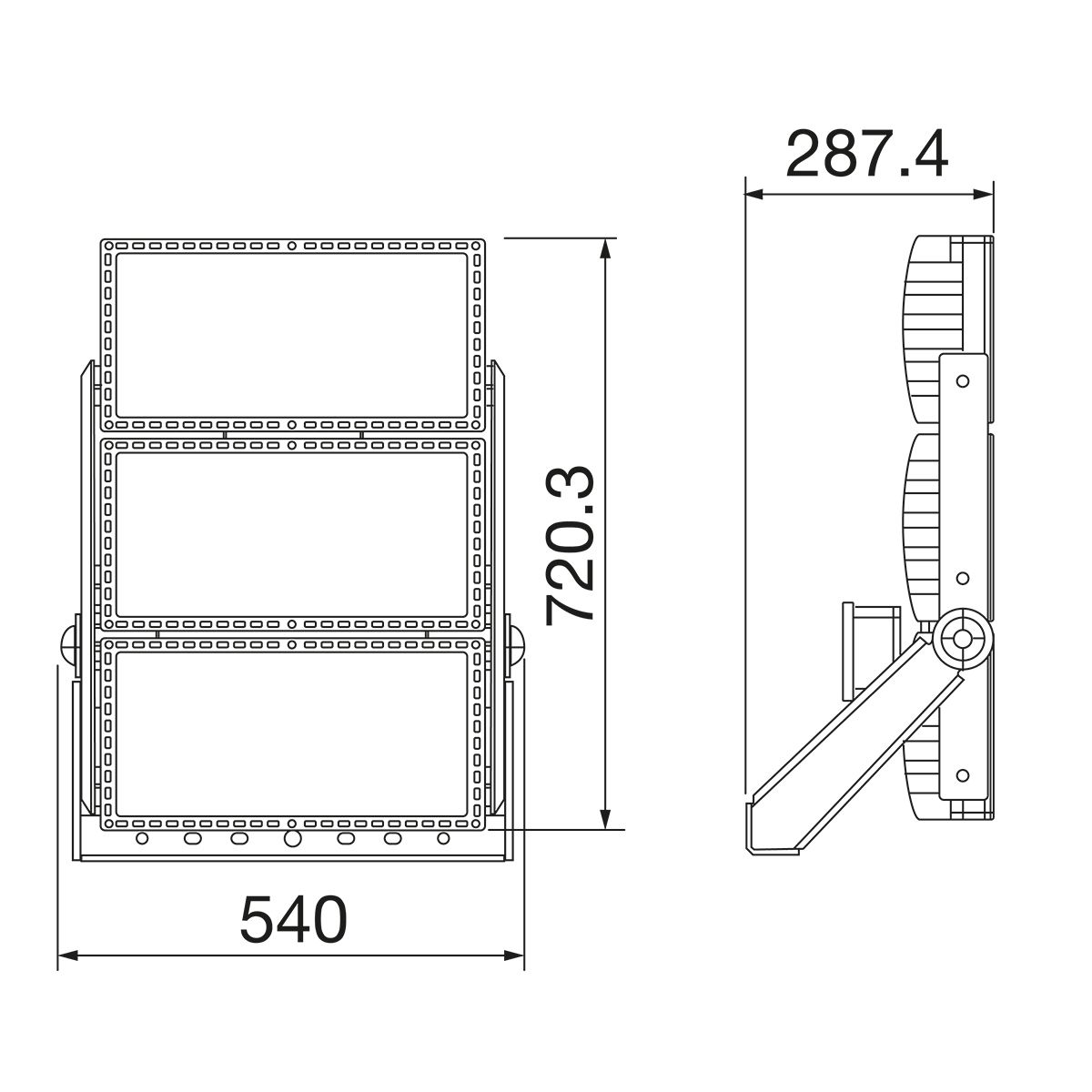 LED-Anbaustrahler 970W SMART PRO 5700K 95900lm Konv 6LEDs Alu IP66 graphit mt