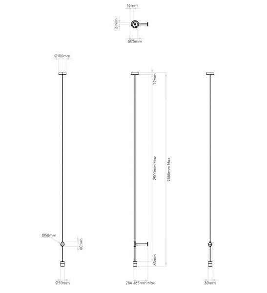 LED-Pendelleuchte 12W Pendant ni E27 sym IP20 1LED LED austauschbar Ø100mm