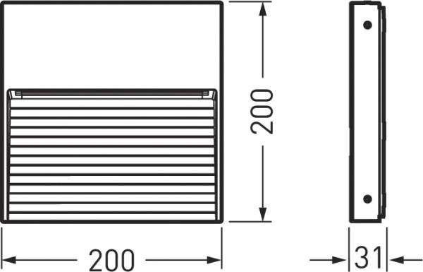 LED-Orientierungsleuchte 10W 3000K 360lm anth 1LED elektr.Trafo IP65 Lamelle m.LM